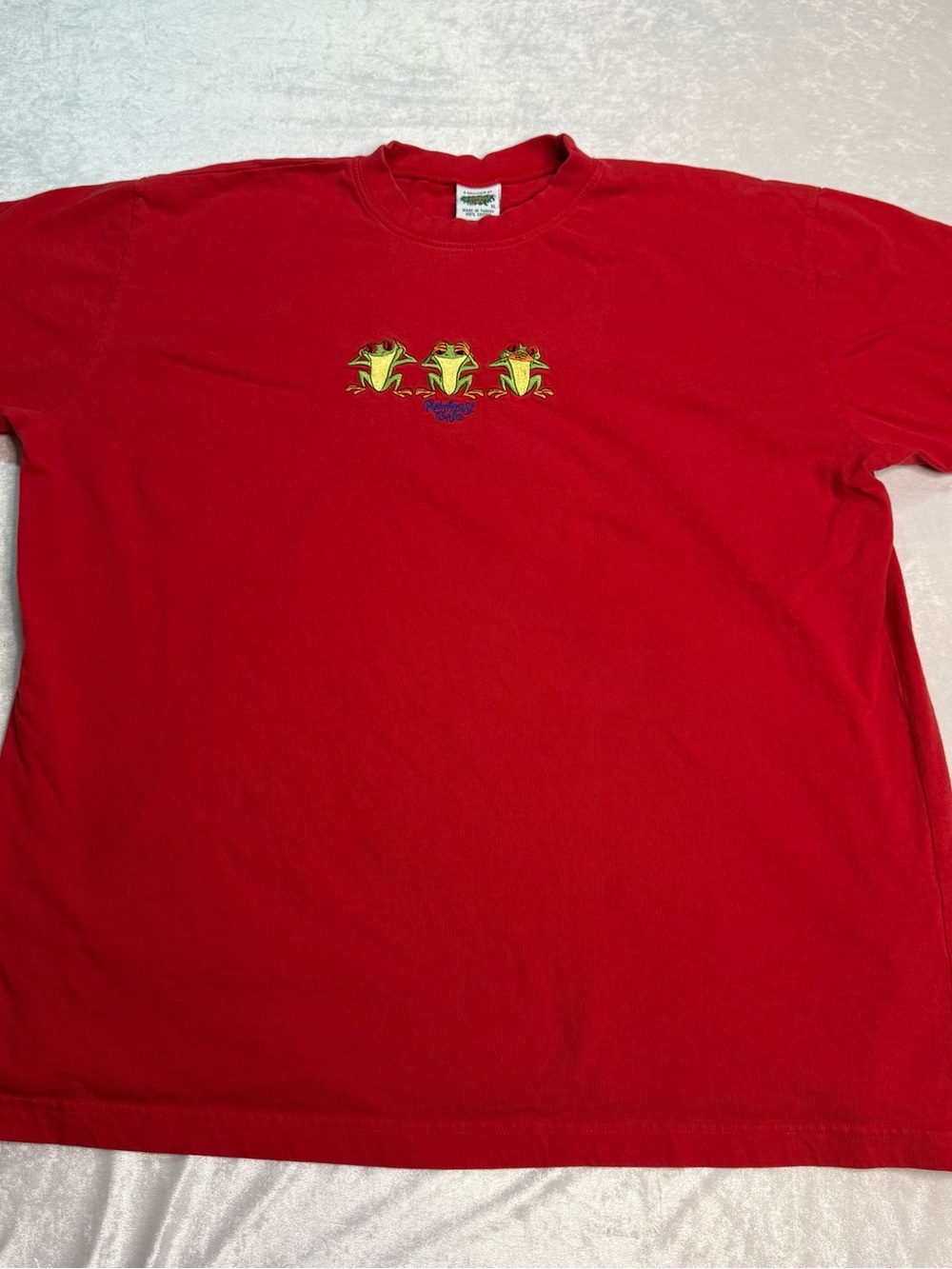 Vintage 90s Red Frog Rain Forest Cafe T-Shirt